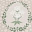 Honeybloom Neutral Floral Egg Easter Kitchen Mat, 18x30