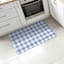 Homespun Easter Royal Blue Buffalo Plaid Kitchen Mat, 18x30