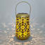 Gold Geometric Cutout Lantern, 7"