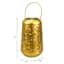 Gold Geometric Cutout Lantern, 7"