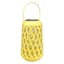 Yellow Geometric Cutout Outdoor Lantern, 7"
