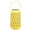 Yellow Geometric Cutout Outdoor Lantern, 7"