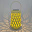 Yellow Geometric Cutout Outdoor Lantern, 7"