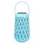 Blue Geometric Cutout Outdoor Lantern, 7"