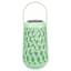 Green Geometric Cutout Outdoor Lantern, 7"