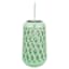 Green Geometric Cutout Outdoor Lantern, 7"