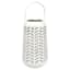 White Geometric Cutout Outdoor Lantern, 7"