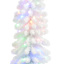 (A16) Pre-Lit LED Slim Flocked White Fir Christmas Tree, 5'