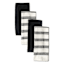 Set of 4 Black Rockridge Terry Cotton Kitchen Towels