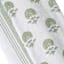 Set of 2 Green Floral Print Terry Cotton Kitchen Towels