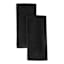 Set of 2 Black Wave Terry Cotton Kitchen Towels