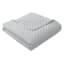 Tiny Dreamers 2-Piece Grey Washed Pinsonic Quilt Set, Twin/Twin XL