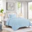 Tiny Dreamers 2-Piece Light Blue Washed Pinsonic Quilt Set, Twin/Twin XL