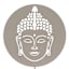 Found & Fable Metal Buddha Plant Yard Pick, 12"