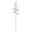 Found & Fable Silver Metal Meditation Yard Pick, 12"