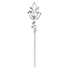 Found & Fable Silver Metal Lotus Flower Yard Pick, 12"