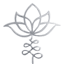 Found & Fable Silver Metal Lotus Flower Yard Pick, 12"