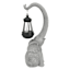 Grey Solar Elephant Outdoor Garden Statue, 15"