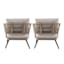 Paloma Patio Armchairs Taupe Wicker with Sand Cushions 2-Piece Set