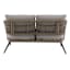 Paloma Taupe Patio Loveseat Wicker with Sand Cushions