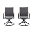 Set of 2 Sling Swivel Patio Dining Chairs, Graphite