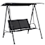 2-Person Sling Patio Swing, Black