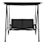 2-Person Sling Patio Swing, Black