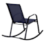 Stackable Sling Patio Rocking Chair, Navy Blue