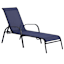 Stackable Sling Patio Chaise Lounge Chair, Navy Blue