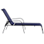 Stacking Chaise Sling Patio Chair, Navy Blue