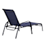 Stackable Sling Patio Chaise Lounge Chair, Navy Blue