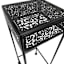 Black Metal Square Plant Stand, Small
