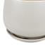 Indoor Neutral Round Planter with Saucer, Small