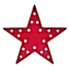Homespun Patriotic LED Red Star, 23"