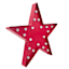 Homespun Patriotic LED Red Star, 23"