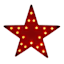 Homespun Patriotic LED Red Star, 23"
