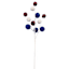 Patriotic Tinsel Balls Stem Pick, 22"