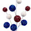 Patriotic Tinsel Balls Stem Pick, 22"