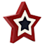 Homespun Patriotic Star Decor Set, 6"