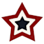 Homespun Patriotic Star Decor Set, 6"