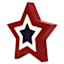 Homespun Patriotic Star Decor Set, 6"