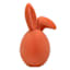 Bunny Brights Orange Flocked Easter Bunny Head, 16"