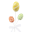 Homespun Easter Yellow, Orange & Green Egg Pick, 12"