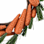 Homespun Easter Carrots Wreath, 18"