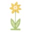 Homespun Easter Yellow Flower Decor, 12"