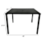 Grammercy Square Patio Dining Table, Black