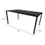 Grammercy Rectangle Patio Dining Table, Black