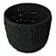 Black Chunky Round Fabric Basket, Medium