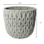 Grey Round Chunky Fabric Storage Basket, Medium