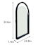 Crosby St. Black Wood Arch Wall Mirror, 22x34